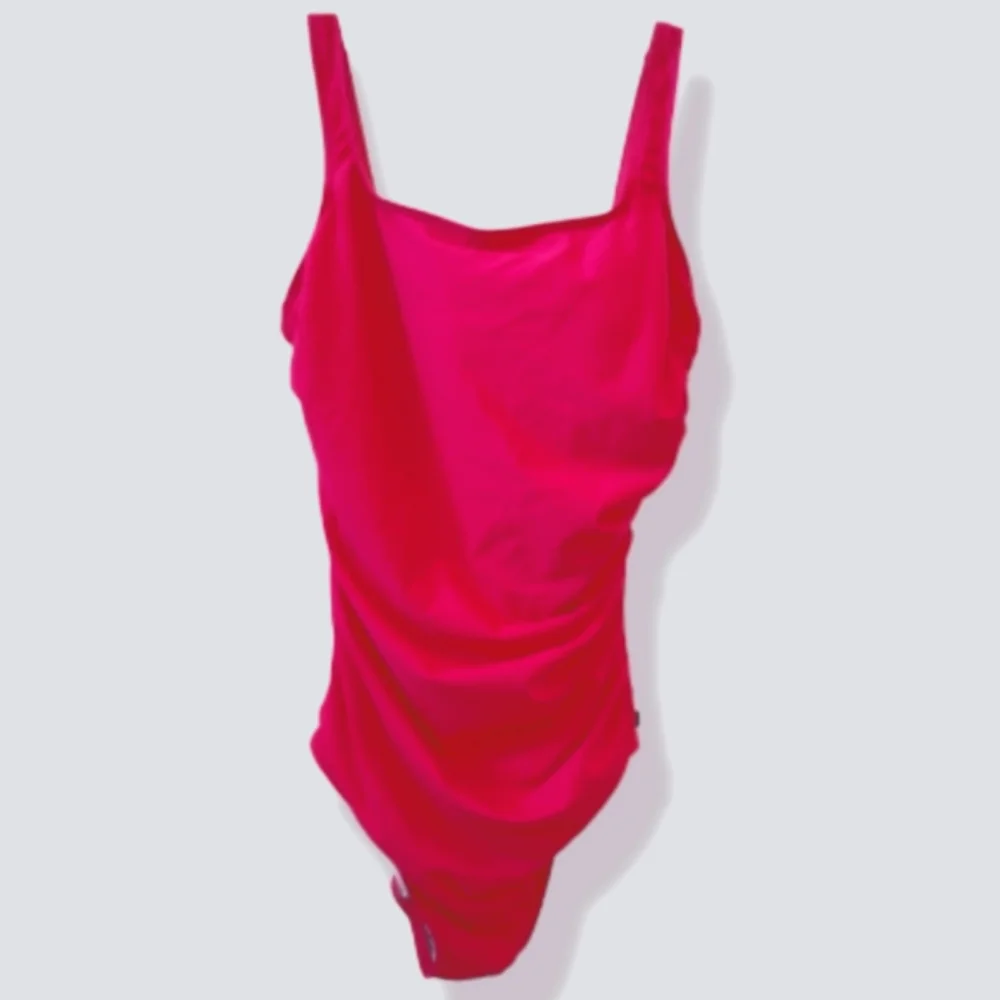Reebok Pink Chlorine Resistant Ruched One Piece Bathing Suit Size 16 NWOT